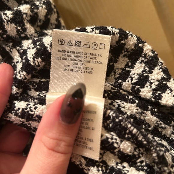 Black/White Houndstooth Anthropologie Top - Picture 8 of 8